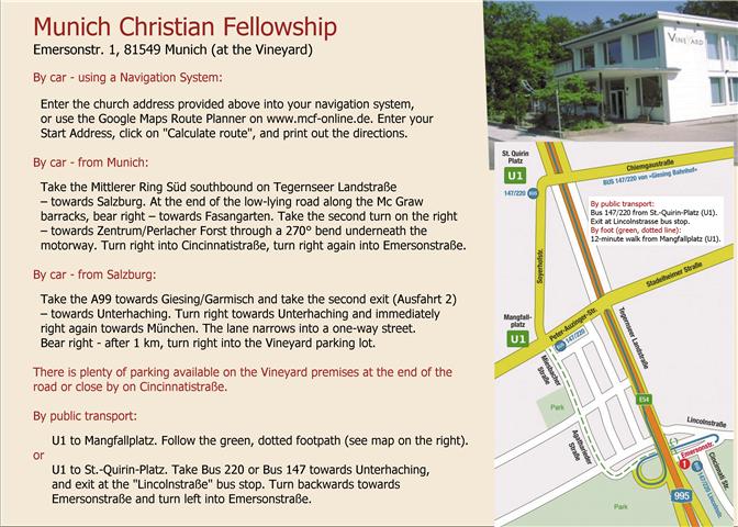 How to find MCF at The Vineyard Munich